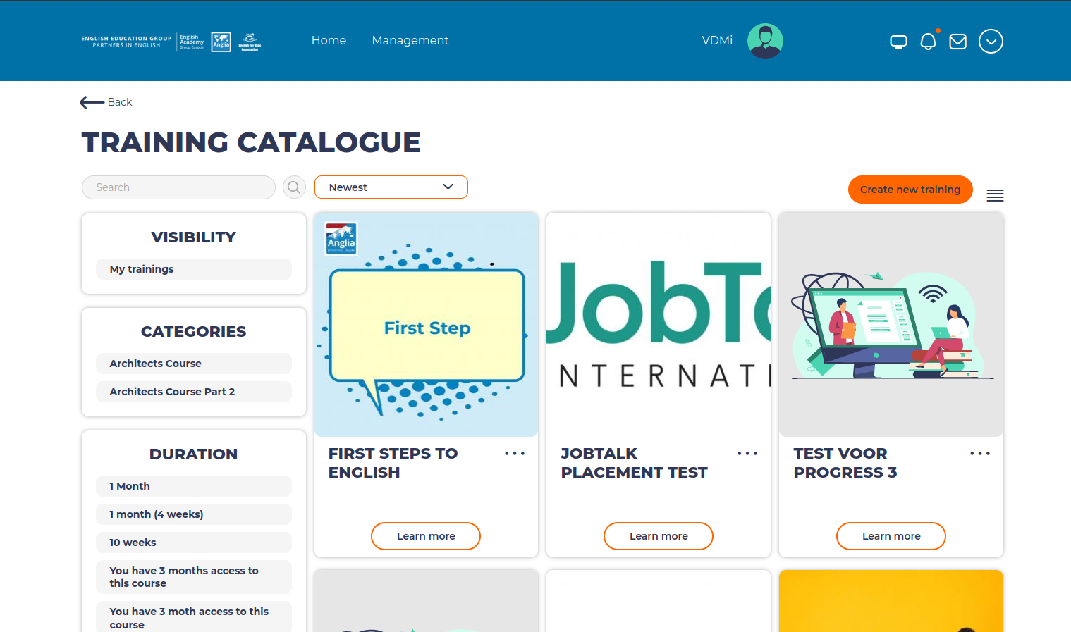 E-Learning platform voor English Education Group (EEG)